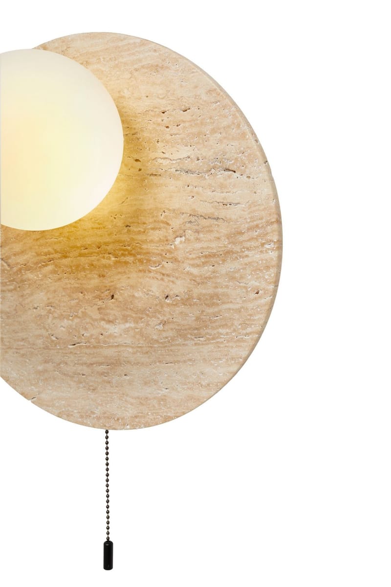 Kummer væglampe 10 cm rund - Beige og Hvid - Belysning - Lamper & indendørsbelysning - Væglampe