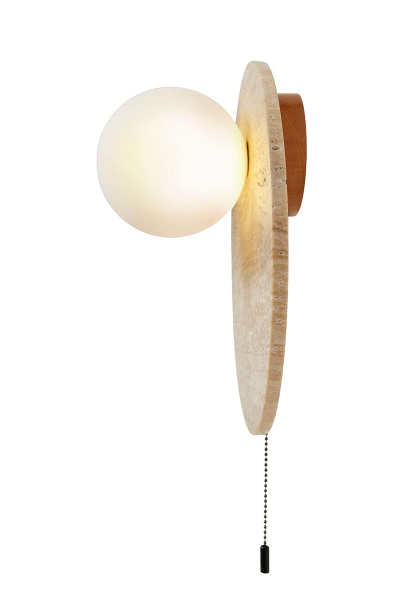 Kummer væglampe 10 cm rund - Beige og Hvid - Belysning - Lamper & indendørsbelysning - Væglampe
