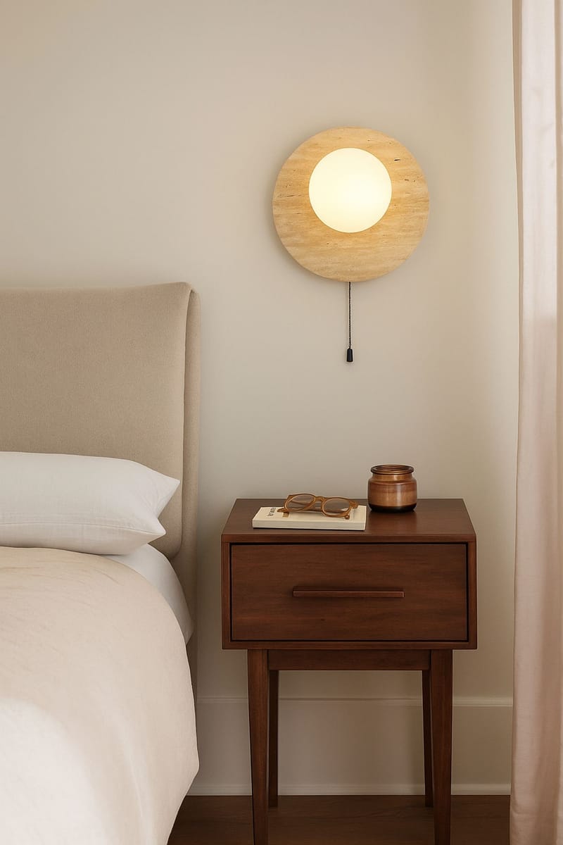 Kummer væglampe 10 cm rund - Beige og Hvid - Belysning - Lamper & indendørsbelysning - Væglampe