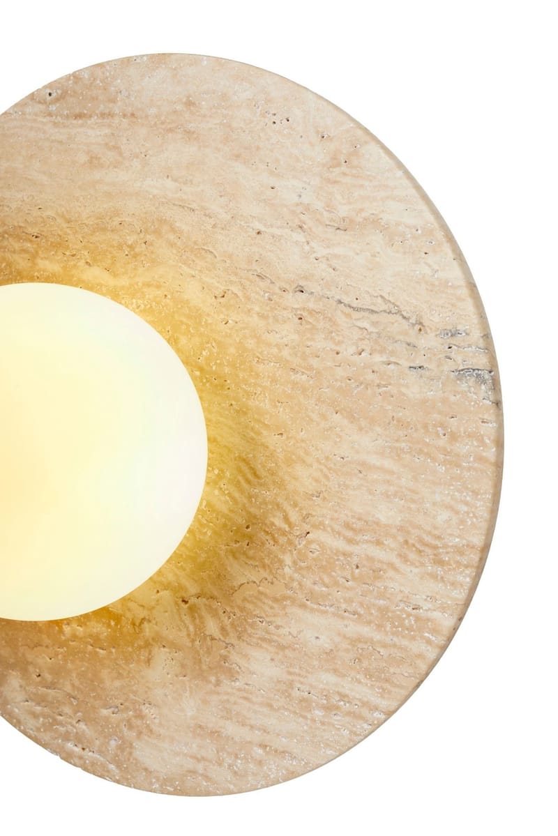 Kummer væglampe 12 cm rund - Beige og Hvid - Belysning - Lamper & indendørsbelysning - Væglampe