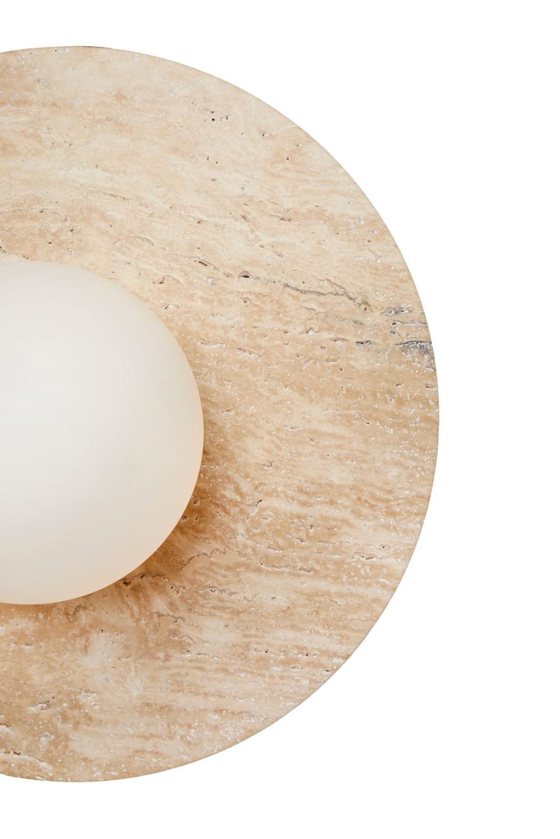 Kummer væglampe 12 cm rund - Beige og Hvid - Belysning - Lamper & indendørsbelysning - Væglampe