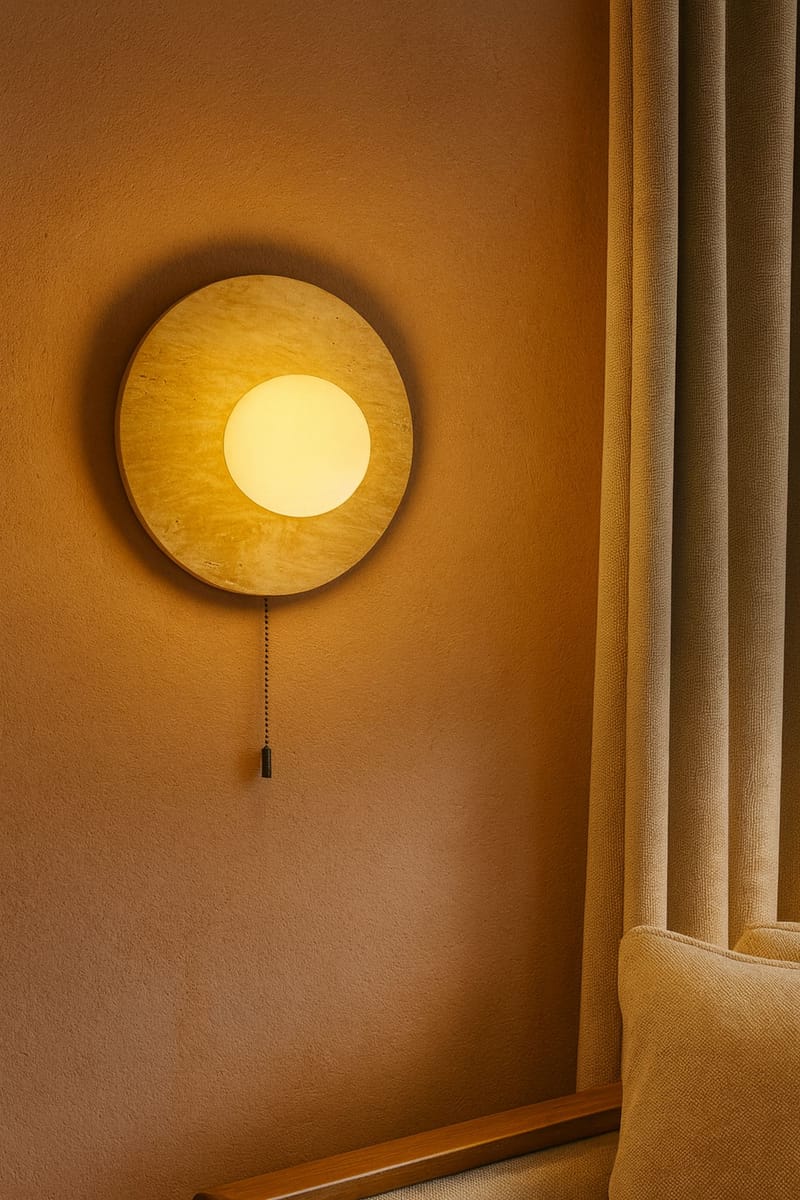 Kummer væglampe 12 cm rund - Beige - Belysning - Lamper & indendørsbelysning - Væglampe