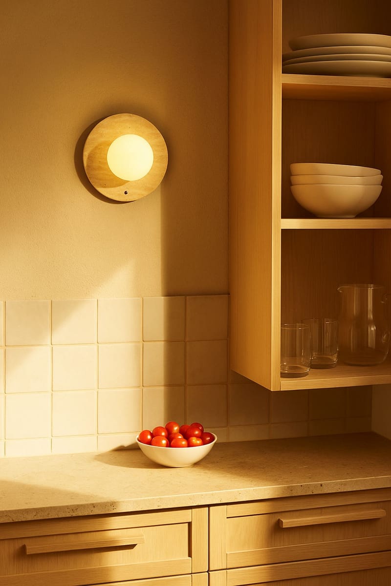 Kummer væglampe 12 cm rund - Beige - Belysning - Lamper & indendørsbelysning - Væglampe