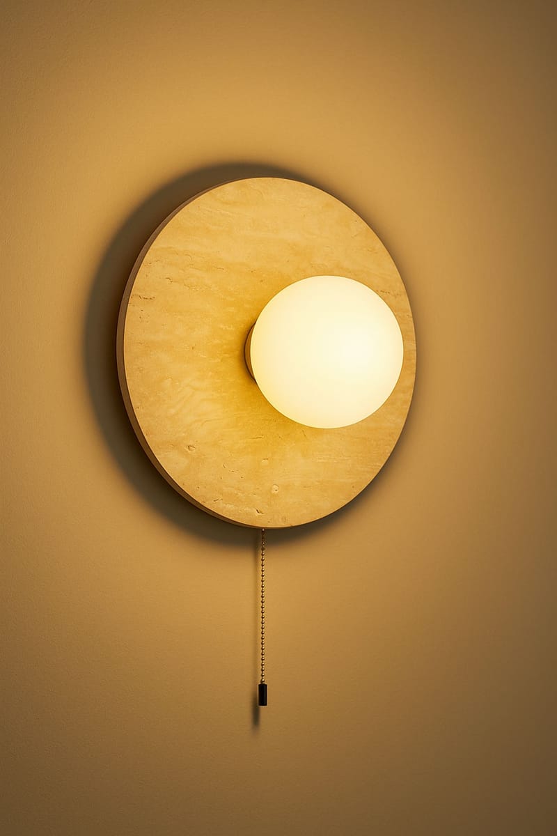 Kummer væglampe 12 cm rund - Beige - Belysning - Lamper & indendørsbelysning - Væglampe