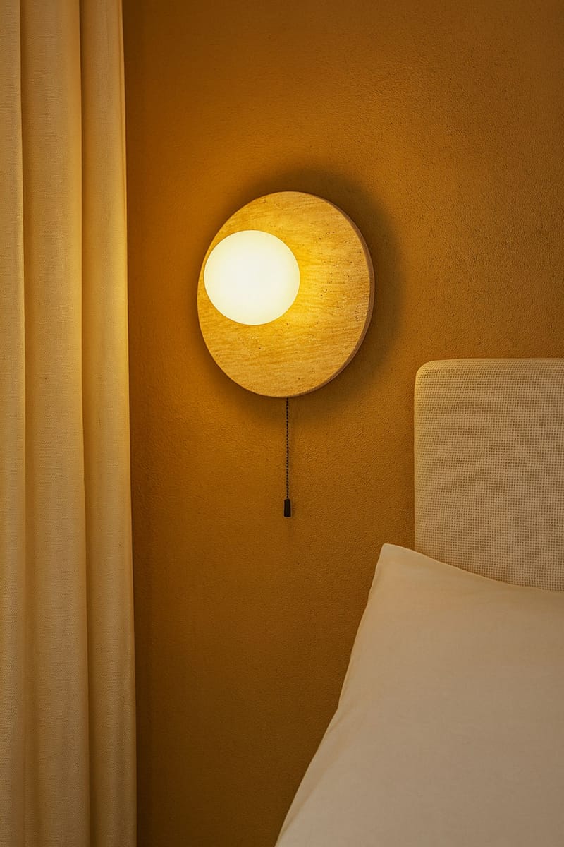 Kummer væglampe 12 cm rund - Beige - Belysning - Lamper & indendørsbelysning - Væglampe