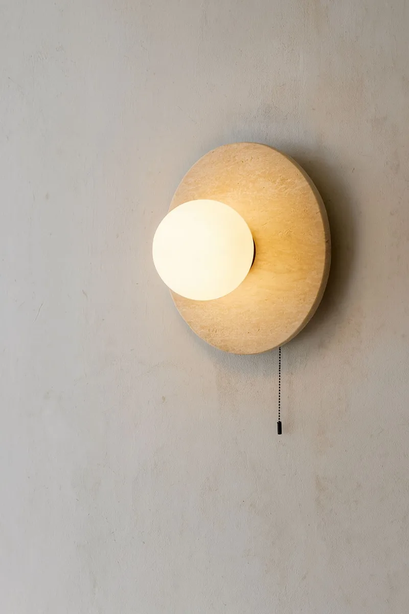 Kummer væglampe 12 cm rund - Beige - Belysning - Lamper & indendørsbelysning - Væglampe