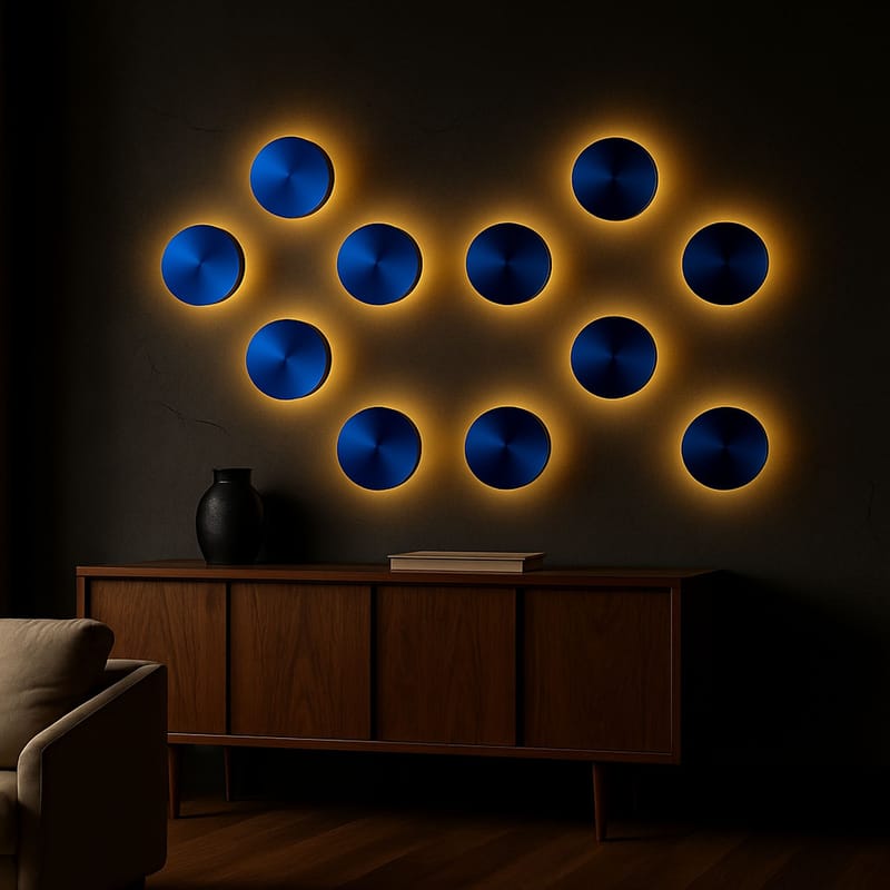 Loomba væglampe 15 cm rund - Blå - Belysning - Lamper & indendørsbelysning - Væglampe