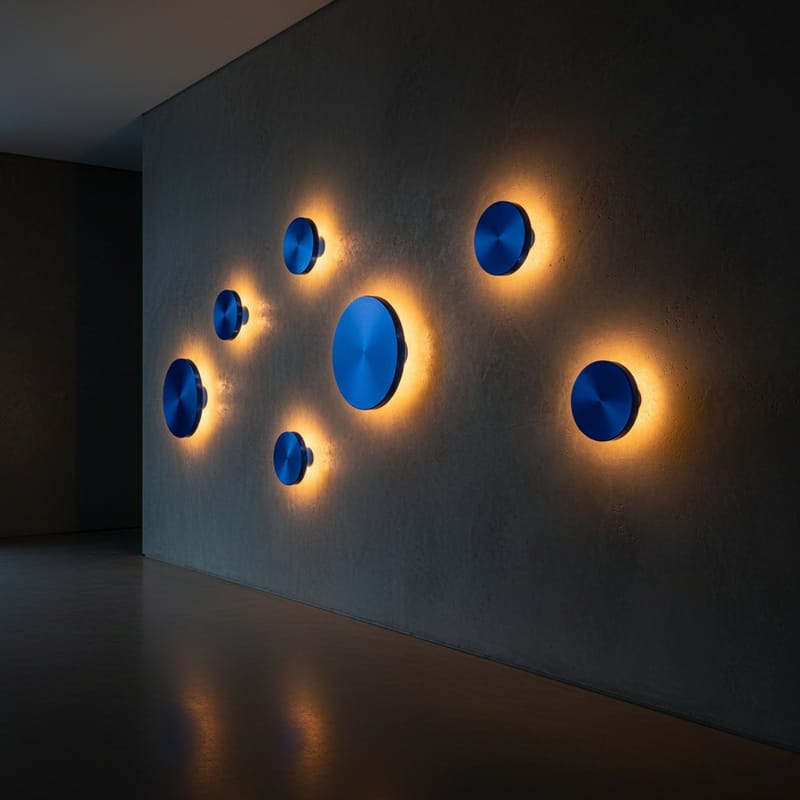 Loomba væglampe 20 cm rund - Blå - Belysning - Lamper & indendørsbelysning - Væglampe