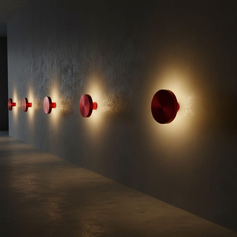 Loomba væglampe 20 cm rund - Rød - Belysning - Lamper & indendørsbelysning - Væglampe