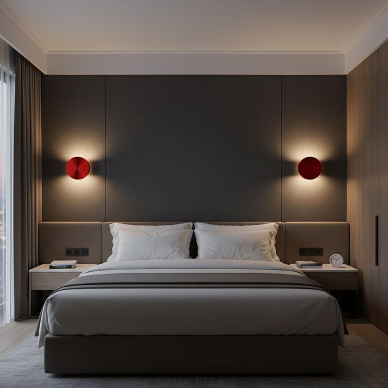 Loomba væglampe 20 cm rund - Rød - Belysning - Lamper & indendørsbelysning - Væglampe