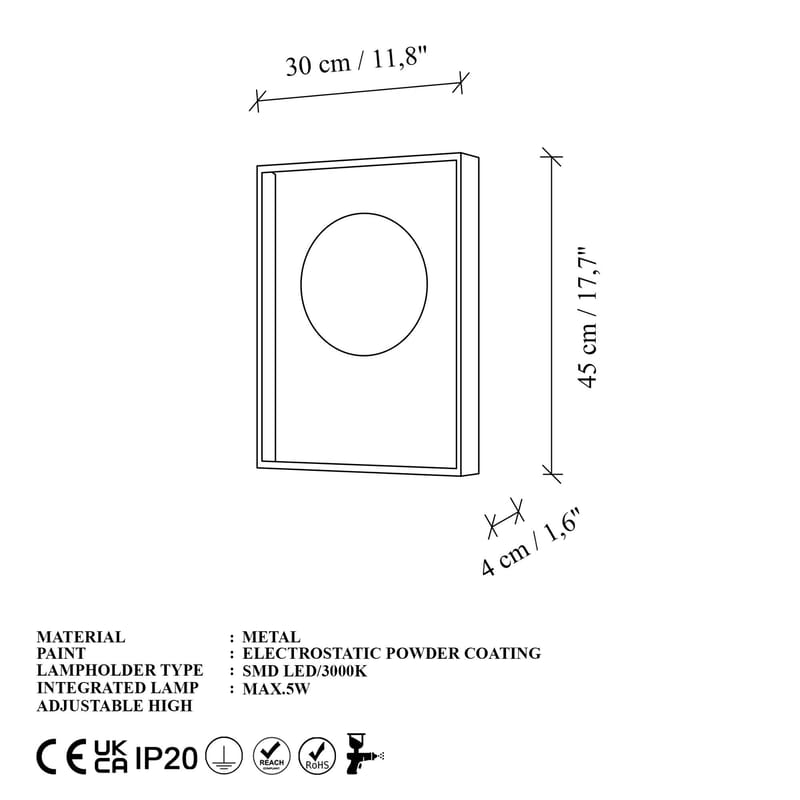 Loomba væglampe 45 cm - Rød - Belysning - Lamper & indendørsbelysning - Væglampe