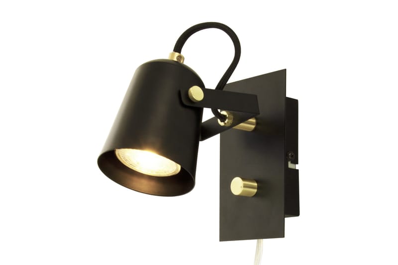 Metz Væglampe Sort/Messing - Scan Lamps - Sengelampe væg - Væglampe - Vægarmatur - Soveværelse lampe