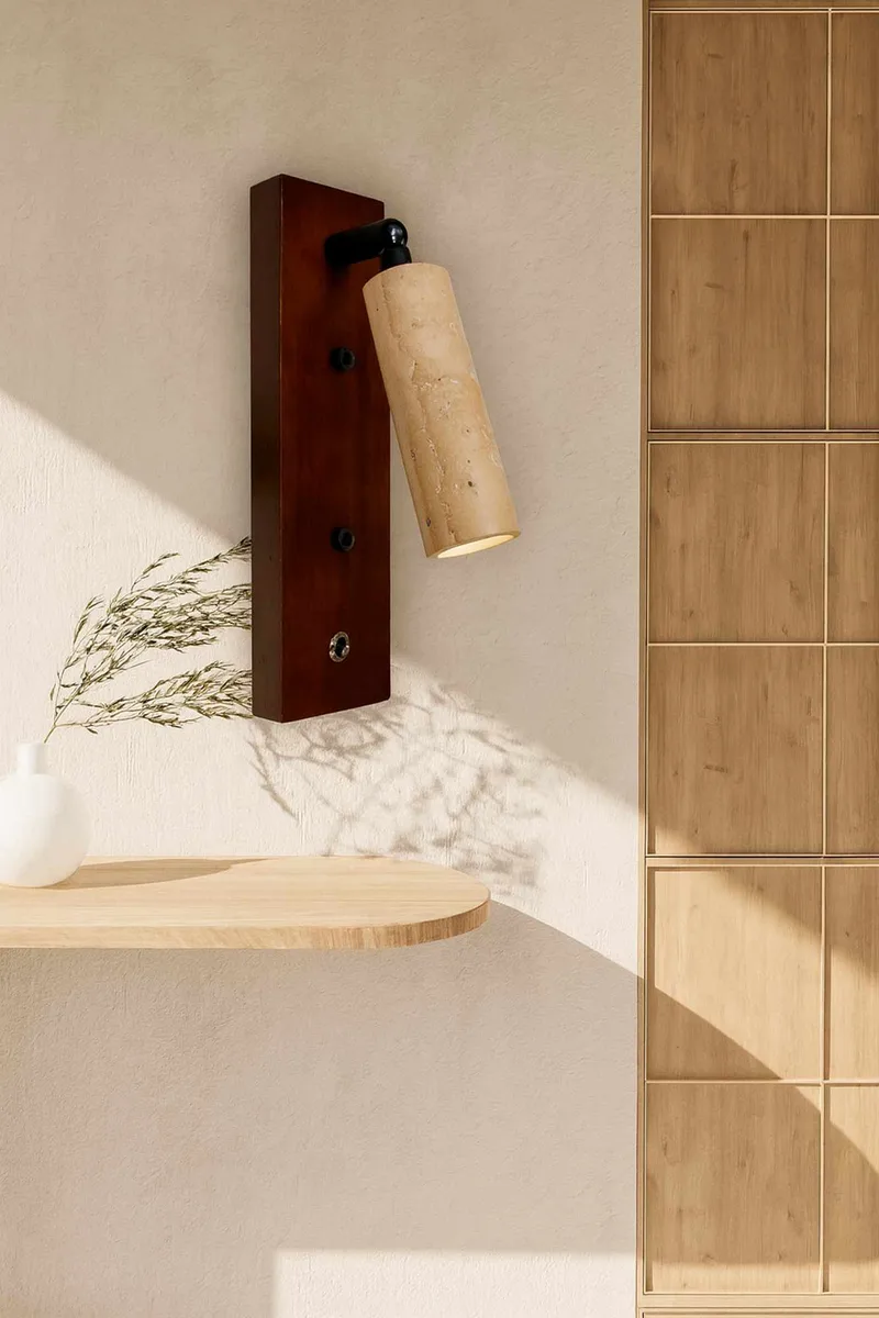 Orvyn væglampe 13 cm - Beige Valnød - Belysning - Lamper & indendørsbelysning - Væglampe