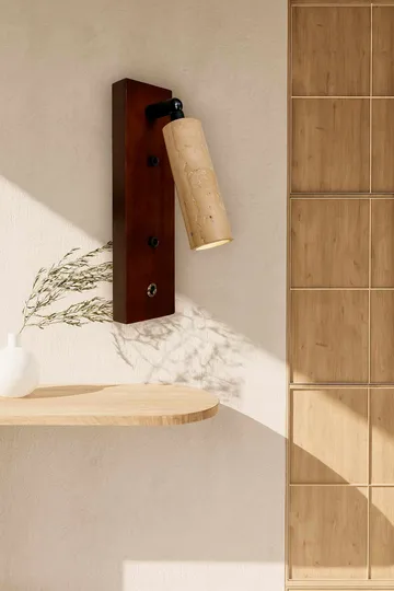 Orvyn væglampe 13 cm - Beige Valnød - Belysning - Lamper & indendørsbelysning - Væglampe