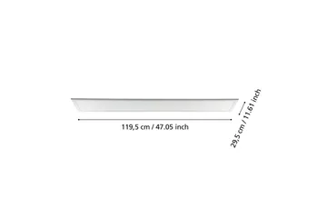 Rasterbelysning Eglo LED-Panel 4000K 1200x300 mm - Hvid - Belysning - Lamper & indendørsbelysning - Væglampe
