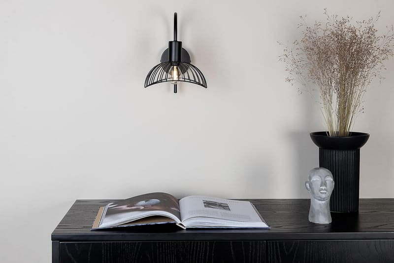 Sintex Væglampe Dimmer LED Stor - Sort - Sengelampe væg - Soveværelse lampe - Væglampe - Vægarmatur
