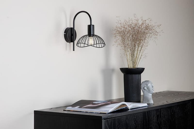 Sintex Væglampe Dimmer LED Stor - Sort - Sengelampe væg - Soveværelse lampe - Væglampe - Vægarmatur