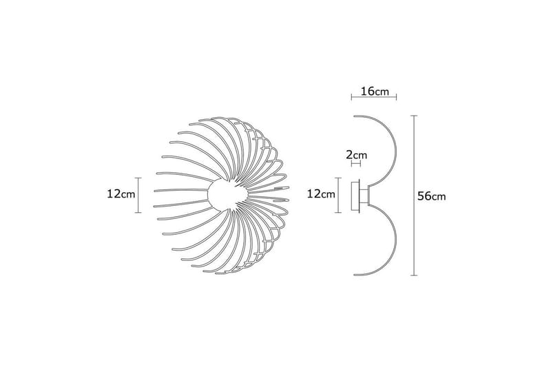 Væglampe Subbersta Sort - Diameter: 16 cm - Belysning - Lamper & indendørsbelysning - Soveværelse lampe