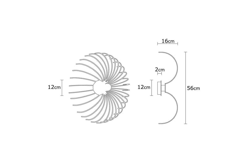 Væglampe Subbersta Sort - Diameter: 16 cm - Belysning - Lamper & indendørsbelysning - Soveværelse lampe