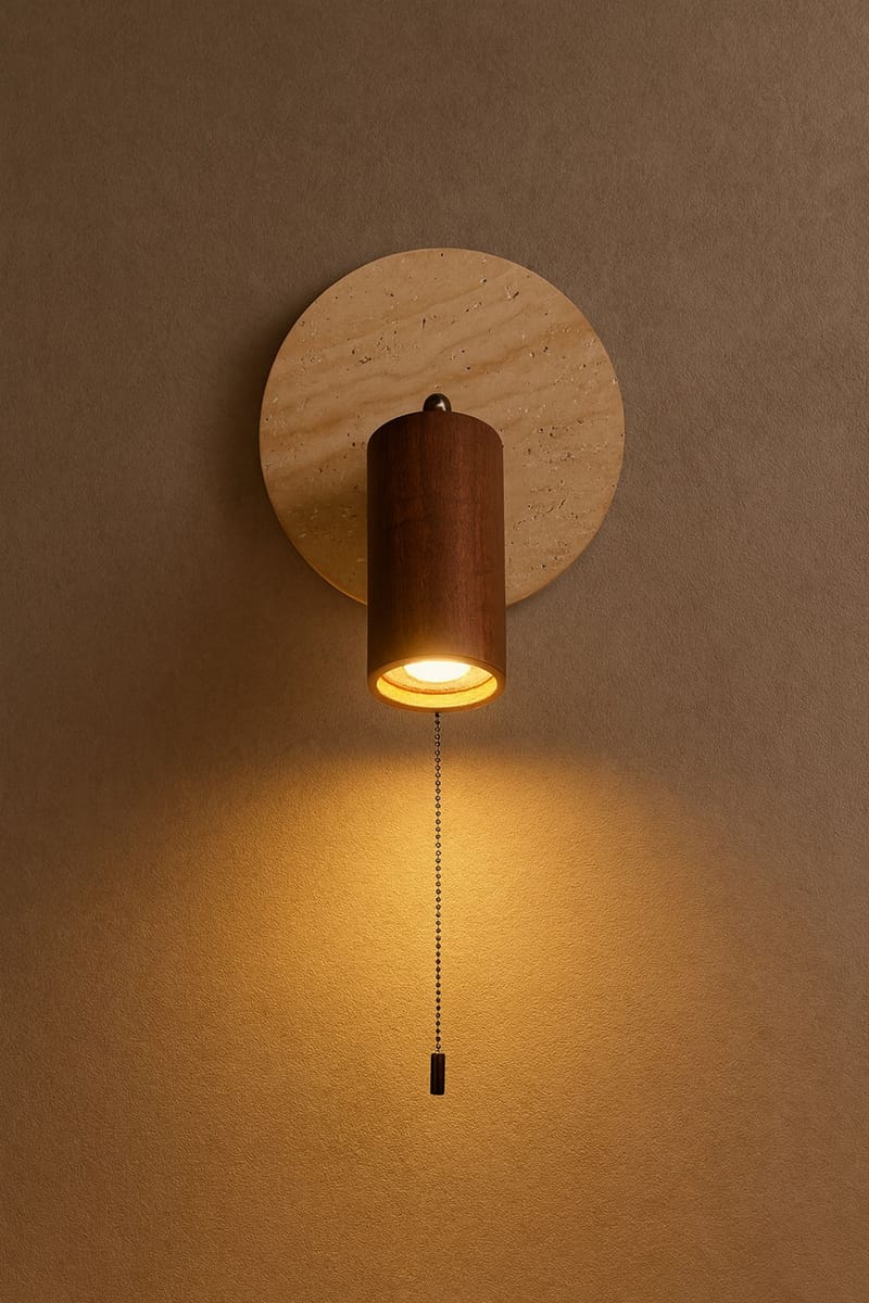 Tharosel væglampe 21 cm - Beige Valnød - Belysning - Lamper & indendørsbelysning - Væglampe