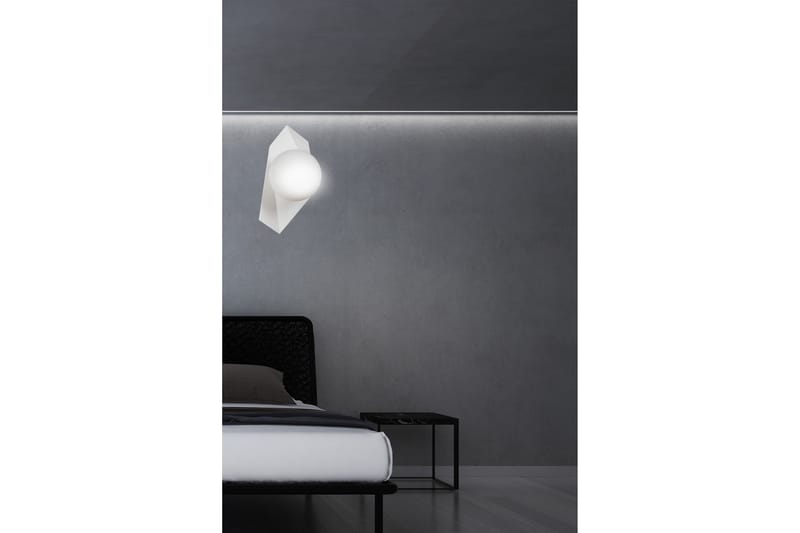 Thord K1 væglampe Hvid - Scandinavian Choice - Sengelampe væg - Vægarmatur - Soveværelse lampe - Væglampe