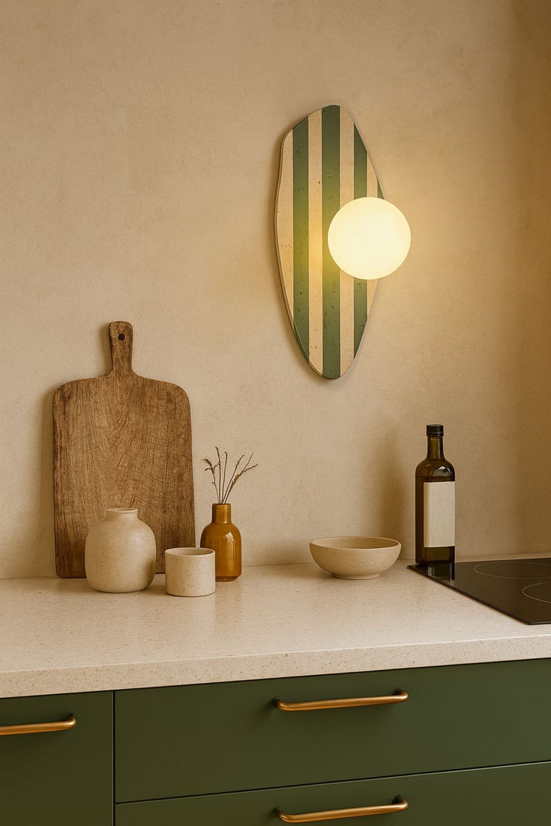Thyrosel væglampe 10 cm - Beige, Hvid, Grøn - Belysning - Lamper & indendørsbelysning - Væglampe