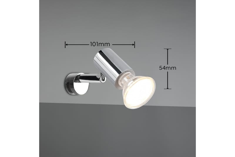 Trio Lighting Lorenzo H2O væglampe 1L GU10 krom - Belysning - Lamper & indendørsbelysning - Væglampe