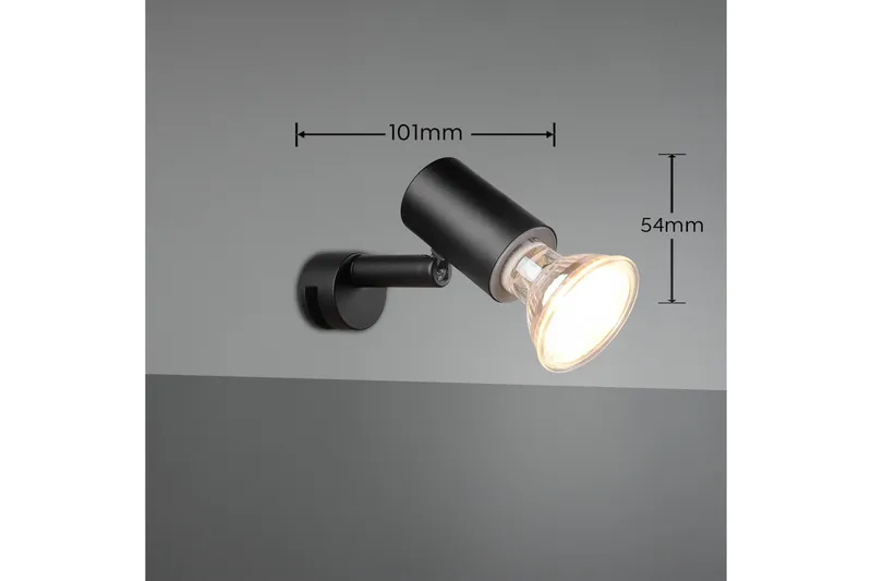 Trio Lighting Lorenzo H2O væglampe 1L GU10 matsort - Belysning - Lamper & indendørsbelysning - Væglampe