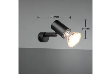 Trio Lighting Lorenzo H2O væglampe 1L GU10 matsort - Belysning - Lamper & indendørsbelysning - Væglampe