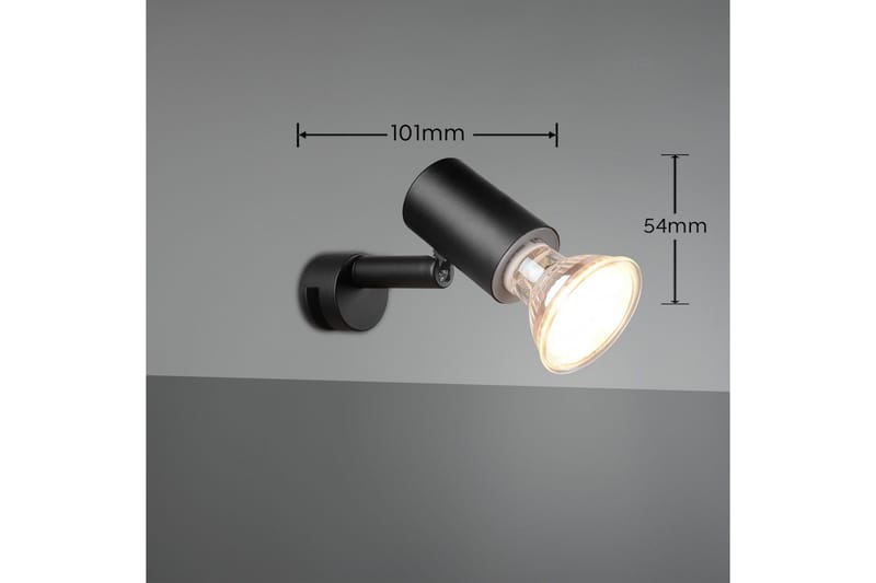 Trio Lighting Lorenzo H2O væglampe 1L GU10 matsort - Belysning - Lamper & indendørsbelysning - Væglampe