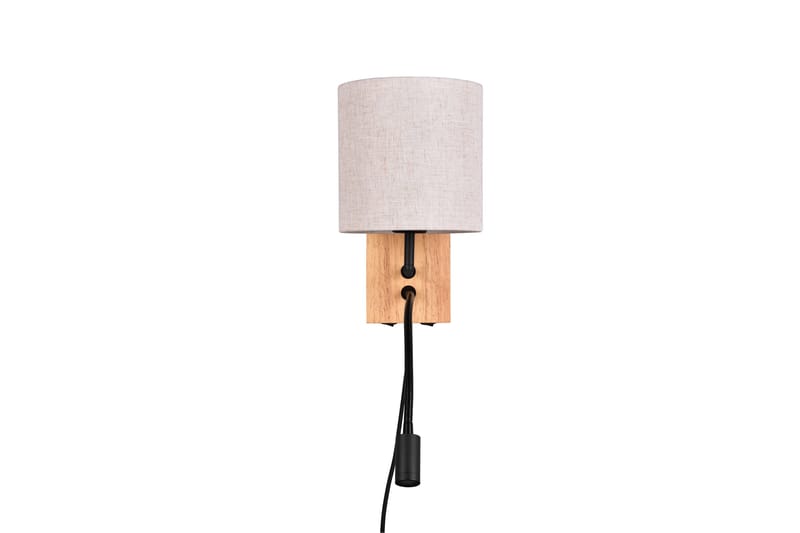Trio Lighting Nilam Væglampe med Læselampe 18 cm LED + E27 Træ - Belysning - Lamper & indendørsbelysning - Væglampe