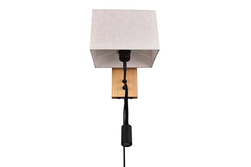 Trio Lighting Nilam Væglampe med Læselampe 25 cm LED + E27 Træ - Belysning - Lamper & indendørsbelysning - Væglampe