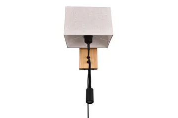 Trio Lighting Nilam Væglampe med Læselampe 25 cm LED + E27 Træ - Belysning - Lamper & indendørsbelysning - Væglampe