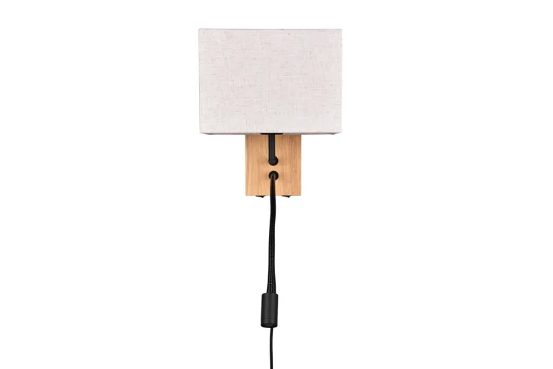 Trio Lighting Nilam Væglampe med Læselampe 25 cm LED + E27 Træ - Belysning - Lamper & indendørsbelysning - Væglampe