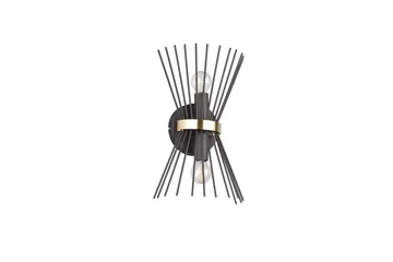 Trio Lighting Rod Væglampe 2xE14 Sort/Guld - Belysning - Lamper & indendørsbelysning - Væglampe