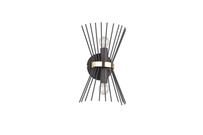 Trio Lighting Rod Væglampe 2xE14 Sort/Guld - Belysning - Lamper & indendørsbelysning - Væglampe