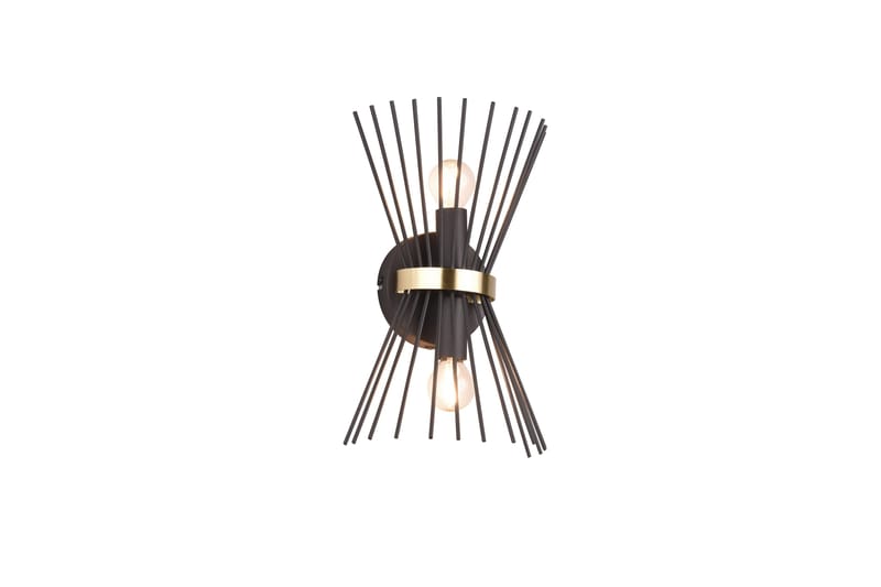 Trio Lighting Rod Væglampe 2xE14 Sort/Guld - Belysning - Lamper & indendørsbelysning - Væglampe