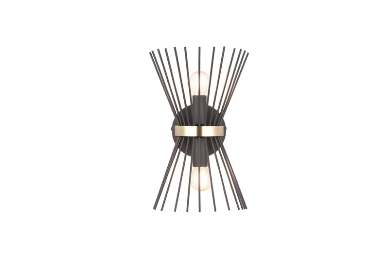 Trio Lighting Rod Væglampe 2xE14 Sort/Guld - Belysning - Lamper & indendørsbelysning - Væglampe