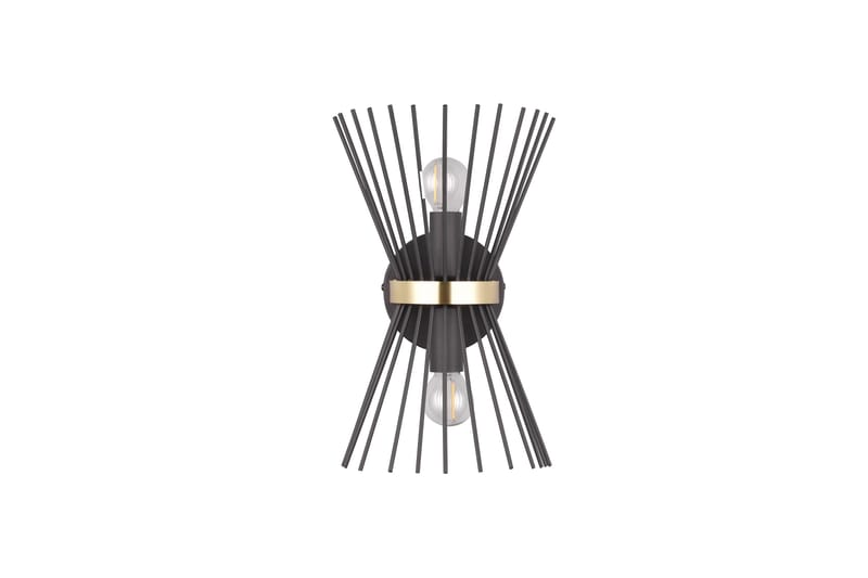 Trio Lighting Rod Væglampe 2xE14 Sort/Guld - Belysning - Lamper & indendørsbelysning - Væglampe