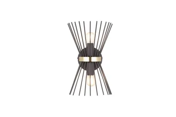 Trio Lighting Rod Væglampe 2xE14 Sort/Guld - Belysning - Lamper & indendørsbelysning - Væglampe