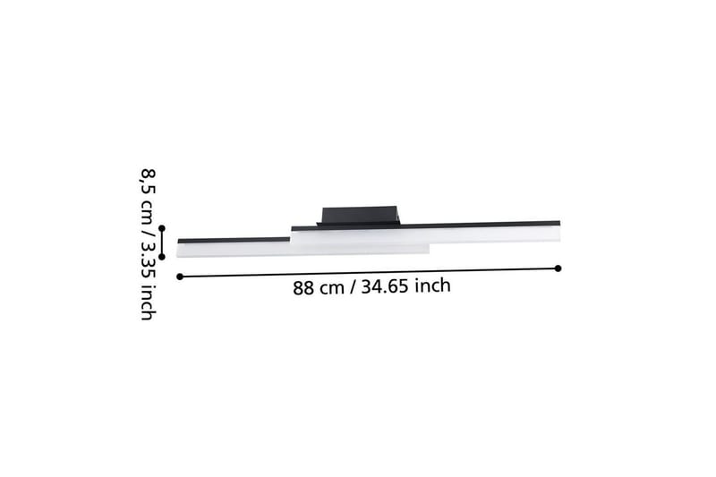 Væg-/Loftlampe Eglo Palmital Sort Satin - Sølv/Sort - Belysning - Lamper & indendørsbelysning - Væglampe
