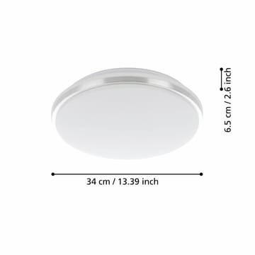 Væg-/Loftlampe Pinetto - Hvid, Krom - Belysning - Lamper & indendørsbelysning - Væglampe