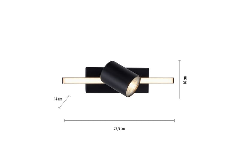 Væg- og loftlampe Barik - 14x16x25,5 cm - Belysning - Lamper & indendørsbelysning - Væglampe