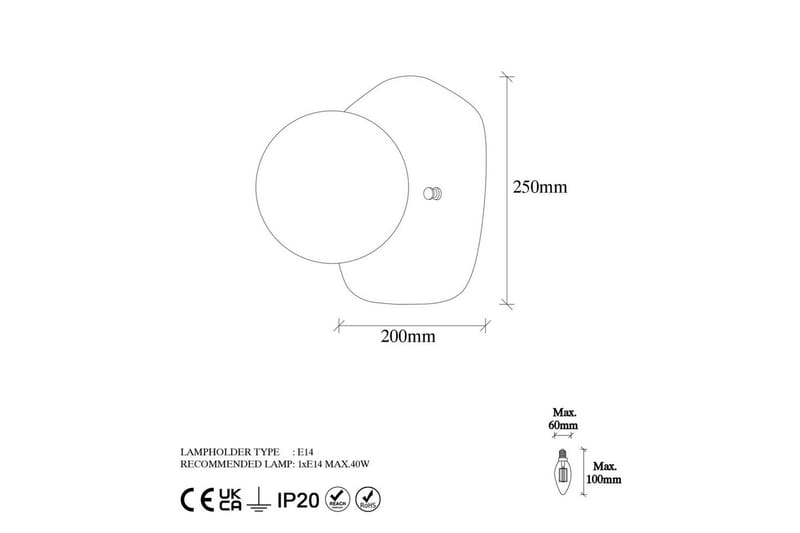 Væglampe Ariofield Rany - Guld - Belysning - Lamper & indendørsbelysning - Væglampe