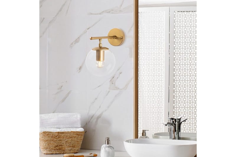 Væglampe Berriarenr Skinnende guld / Transparent - Skinnende guld / Transparent - Belysning - Lamper & indendørsbelysning - Væglampe