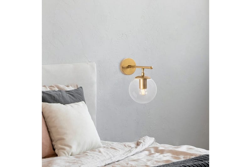 Væglampe Berriarenr Skinnende guld / Transparent - Skinnende guld / Transparent - Belysning - Lamper & indendørsbelysning - Væglampe