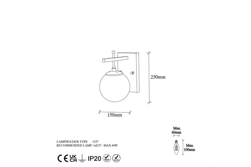 Væglampe Brentha Rany - Guld - Belysning - Lamper & indendørsbelysning - Væglampe