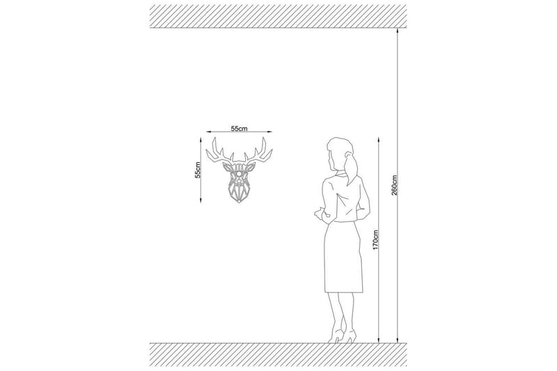 Væglampe Brilo Deer Sort - Sort - Belysning - Lamper & indendørsbelysning - Væglampe