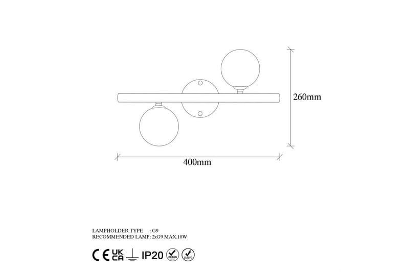 Væglampe Elvon Rany - Guld - Belysning - Lamper & indendørsbelysning - Væglampe