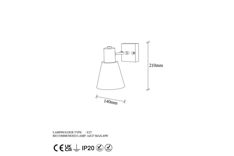 Væglampe Feira Rany - Guld - Belysning - Lamper & indendørsbelysning - Væglampe